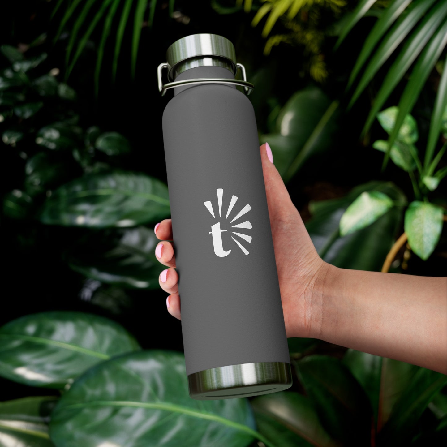 Copper Vacuum Insulated Bottle, 22oz (T Logo)