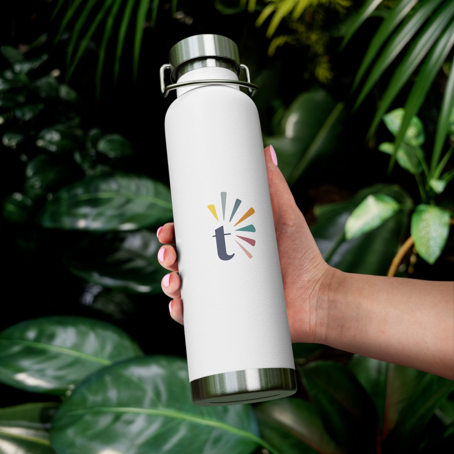 Copper Vacuum Insulated Bottle, 22oz (T Logo)