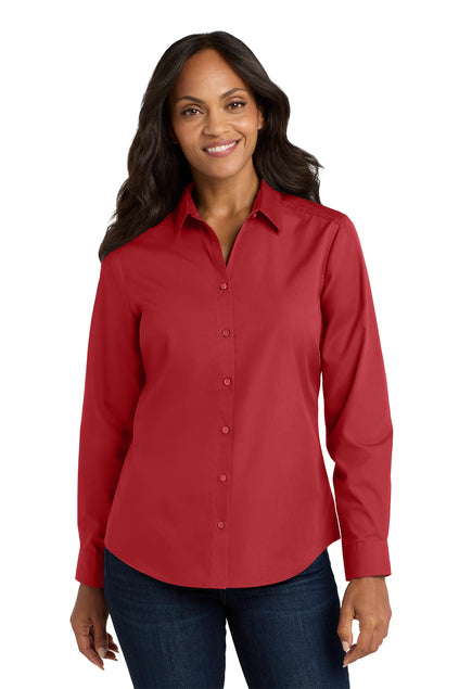 Port Authority® Women's Long Sleeve Carefree Poplin Shirt