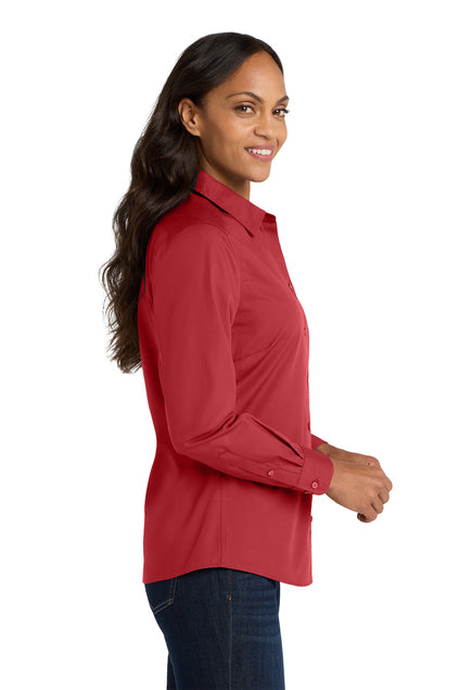 Port Authority® Women's Long Sleeve Carefree Poplin Shirt