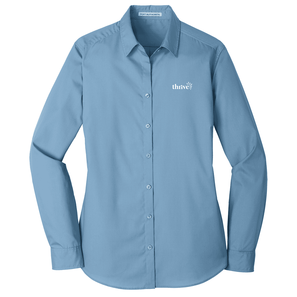 Port Authority® Women's Long Sleeve Carefree Poplin Shirt