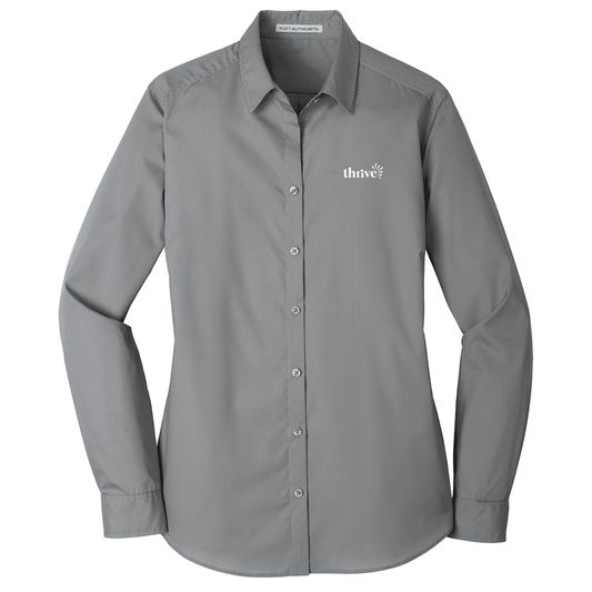 Port Authority® Women's Long Sleeve Carefree Poplin Shirt