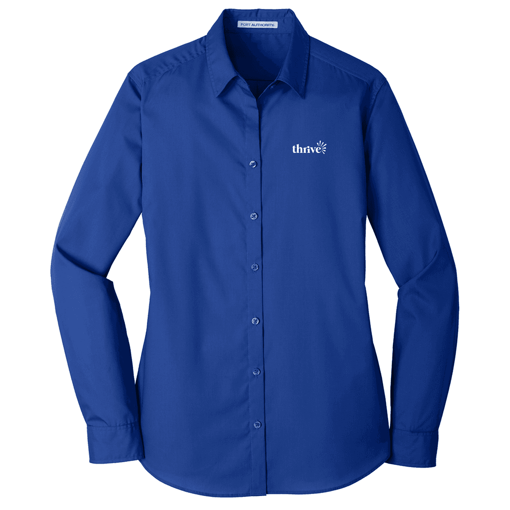 Port Authority® Women's Long Sleeve Carefree Poplin Shirt
